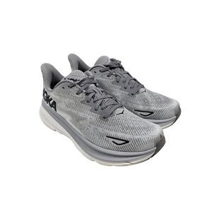 HOKA Clifton 9 Harbor Mist Gray - Running Training Gym Shoes, Men's Size 10